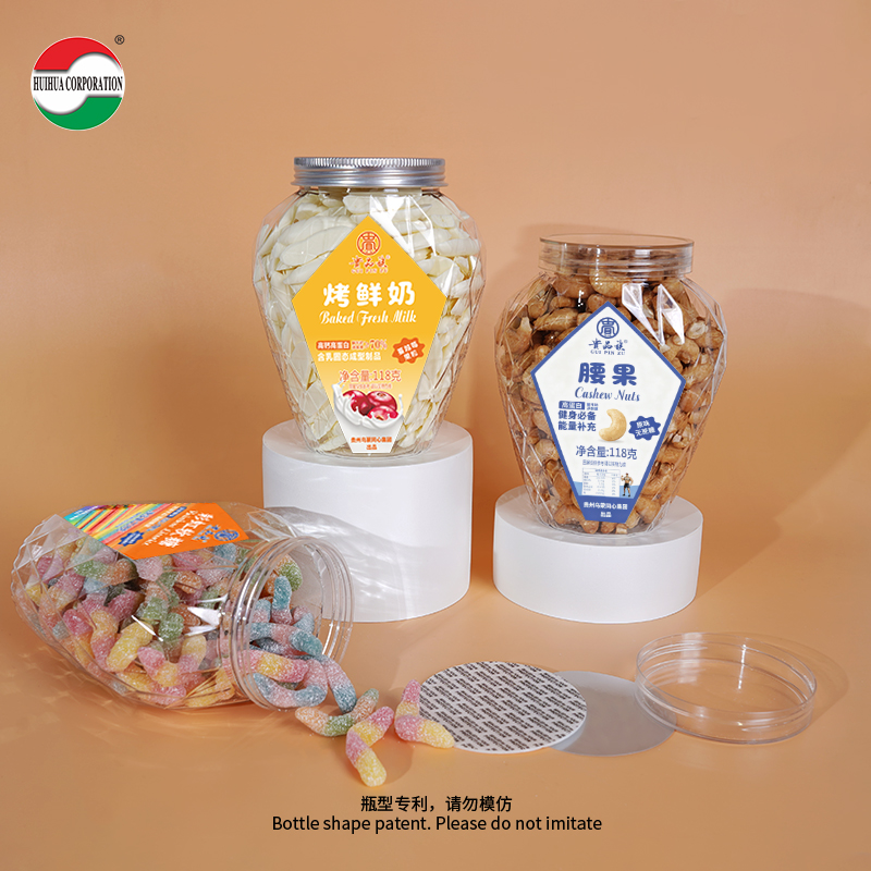 pet plastic jars with lids